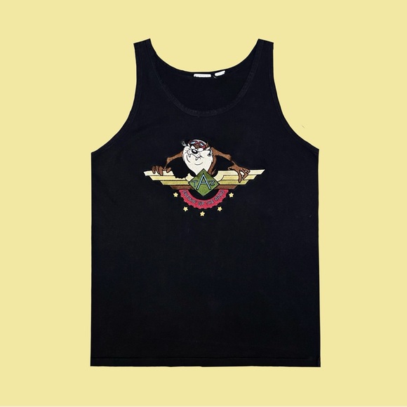 90s Embroidered Taz “Chewin’ Up The Road” Shirt 🏍🌲 - Picture 1 of 3